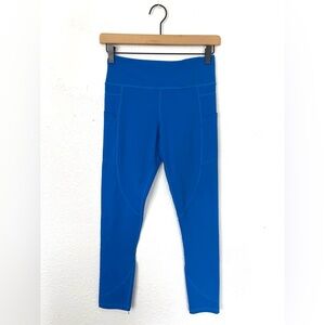 ZYIA Royal Blue Light n Tight 7/8 Pocket Leggings Size 4
